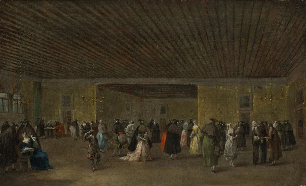 Francesco Guardi’s painting of the main salon in the Venetian Ridotto