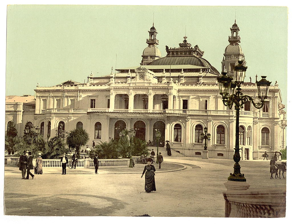 The Monte-Carlo casino and its landscaped gardens in a late nineteenth-century photochrom